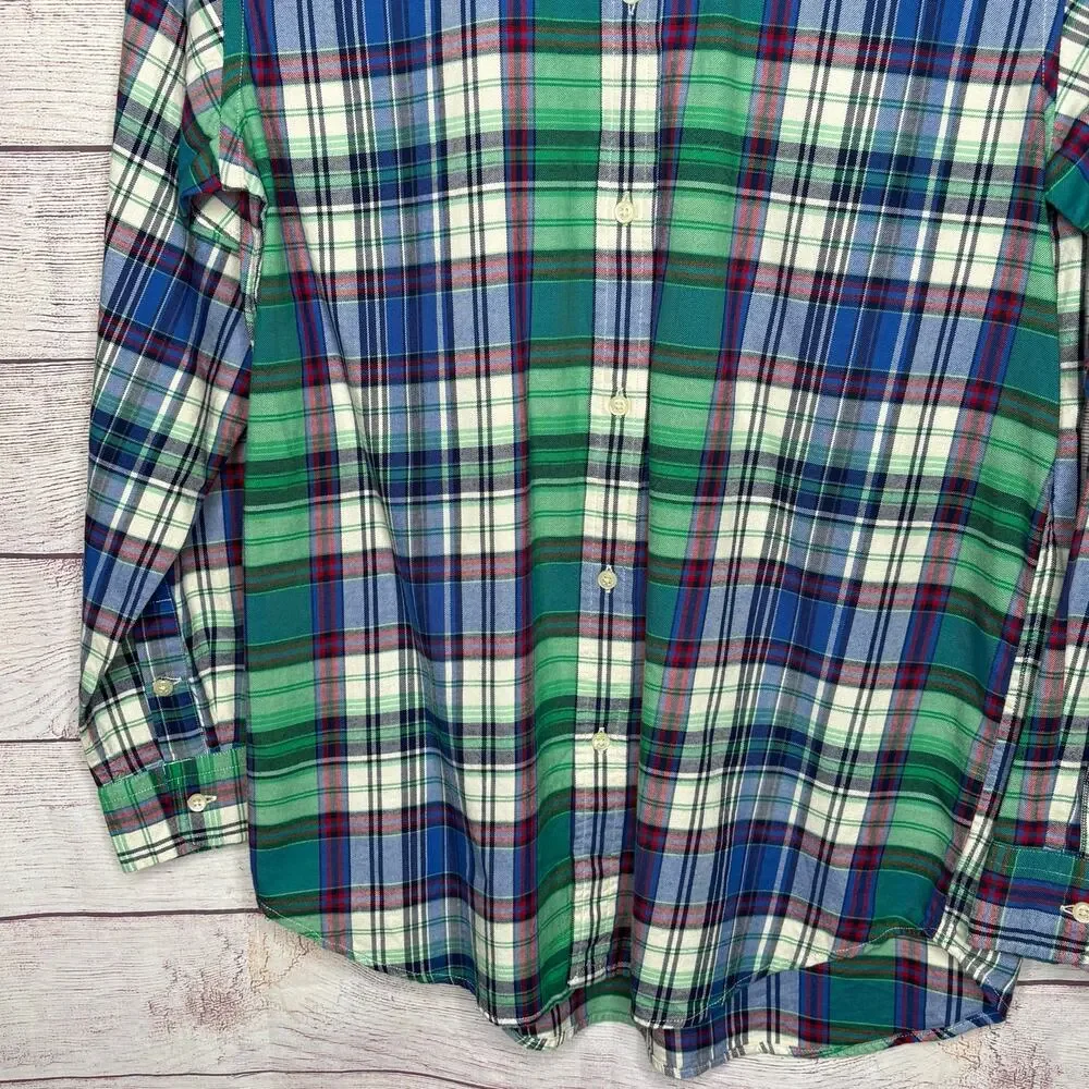 Ralph Lauren Young Men's Youth Long Sleeve Flannel Cotton Button Up Shirt XL New